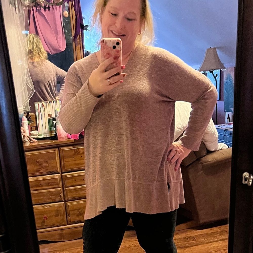 Miss Chievous XL Sweater Purple Black